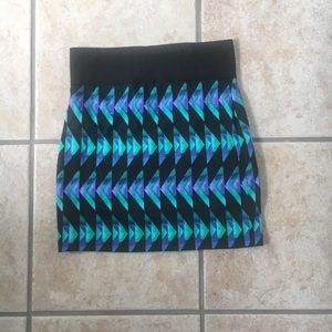 Tri-Colored Mini Skirt